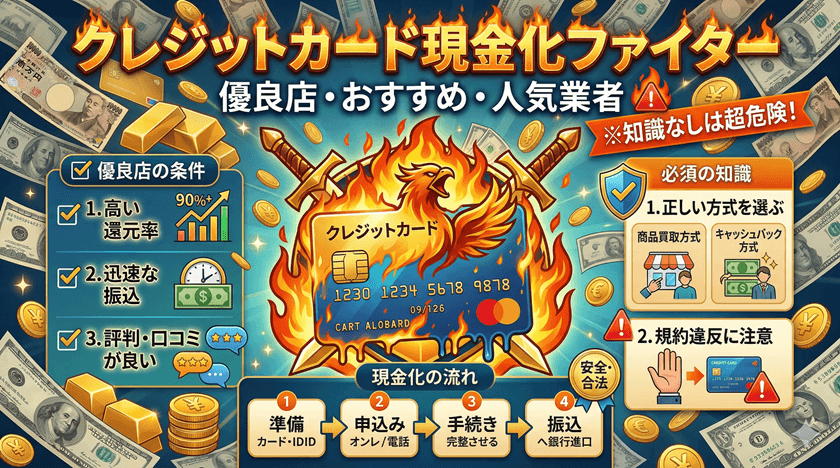 クレジットカード現金化ファイター 激アツおすすめ人気優良店業者
